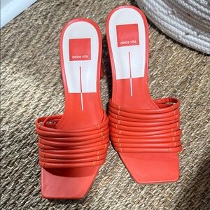 Dolce Vita Women's Vibrant Red/Orange Heels